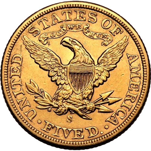 145 - UNITED STATES. HALF EAGLE. Coronet Head, 1839-1908. Gold 5 dollars, 1903 S. San Fransisco. Coronet h... 