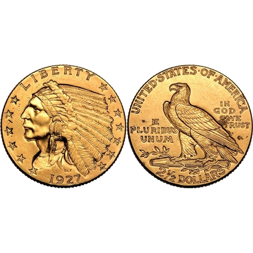 149 - UNITED STATES. QUARTER EAGLE. Indian Head, 1908-29. Gold 2 1/2 dollars, 1927. Philadelphia. Native A... 