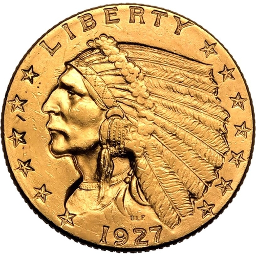 149 - UNITED STATES. QUARTER EAGLE. Indian Head, 1908-29. Gold 2 1/2 dollars, 1927. Philadelphia. Native A... 