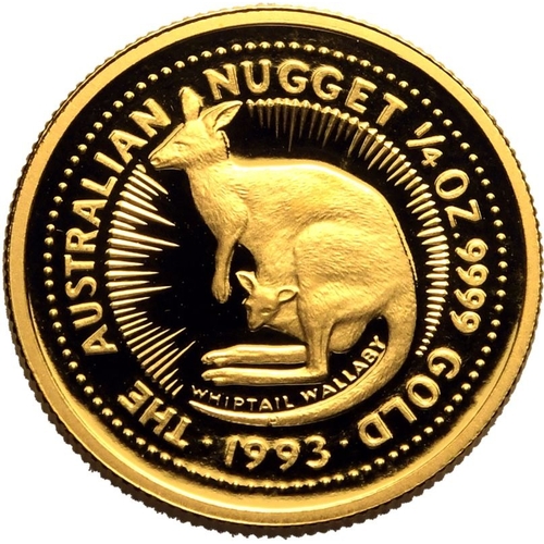 3 - AUSTRALIA. Elizabeth II, 1952-2022. Gold 25 dollars, 1993. Perth. Proof. The Australian Nugget - Gol... 