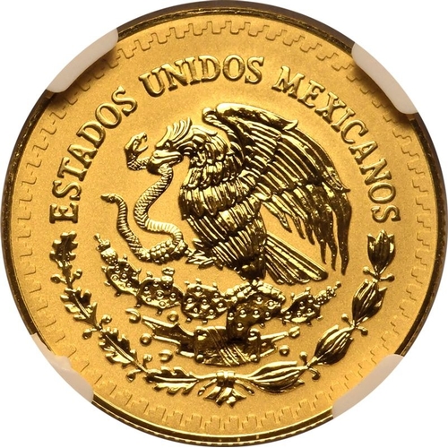 83 - MEXICO. Gold 1/2 onza, 2018Mo. Mexico City. Reverse Proof. National coat of arms of Mexico; ESTADOS ... 