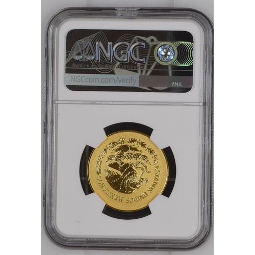 83 - MEXICO. Gold 1/2 onza, 2018Mo. Mexico City. Reverse Proof. National coat of arms of Mexico; ESTADOS ... 