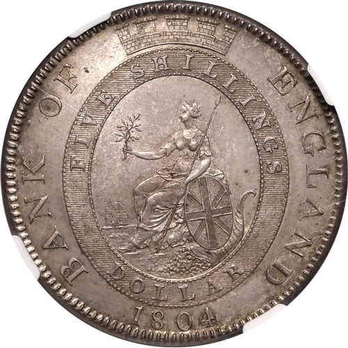 38 - GREAT BRITAIN. George III, 1760-1820. Silver dollar (5 shillings), 1804. Bank of England (Soho Mint)... 