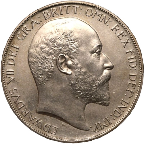 46 - UNITED KINGDOM. Edward VII, 1901-10. Silver crown, 1902. Royal Mint. Matte proof. Bare head right; D... 