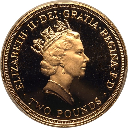 101 - UNITED KINGDOM. Elizabeth II, 1952-2022. Gold 2 pounds, 1986. Royal Mint. Proof. Commemorating the X... 