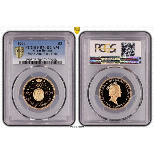 102 - UNITED KINGDOM. Elizabeth II, 1952-2022. Gold 2 pounds, 1994. Royal Mint. Proof. Struck to commemora... 