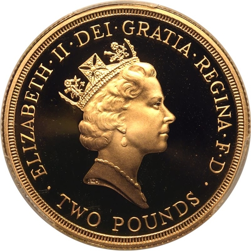 104 - UNITED KINGDOM. Elizabeth II, 1952-2022. Gold 2 pounds, 1995. Royal Mint. Proof. Commemorating the 5... 