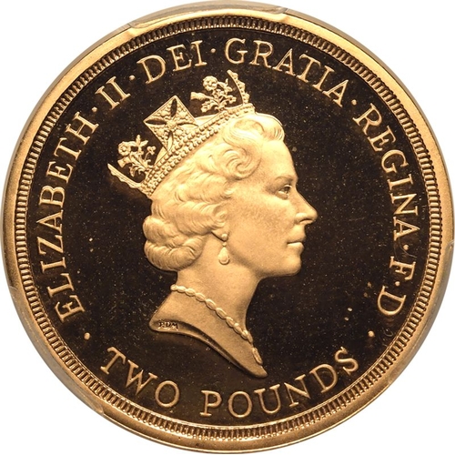 105 - UNITED KINGDOM. Elizabeth II, 1952-2022. Gold 2 pounds, 1995. Royal Mint. Proof. Commemorating the 5... 