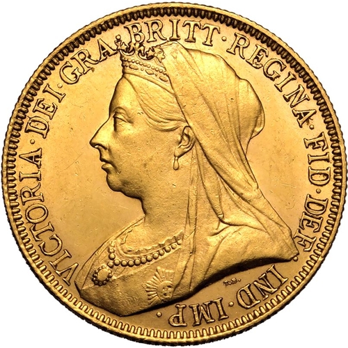 11 - UNITED KINGDOM. Victoria, 1837-1901. Gold 2 Pounds (Double Sovereign), 1893. Royal Mint. Old, veiled... 