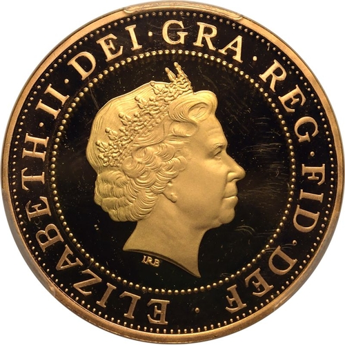 113 - UNITED KINGDOM. Elizabeth II, 1952-2022. Gold 2 pounds, 2003. Royal Mint. Proof. Commemorating the 5... 