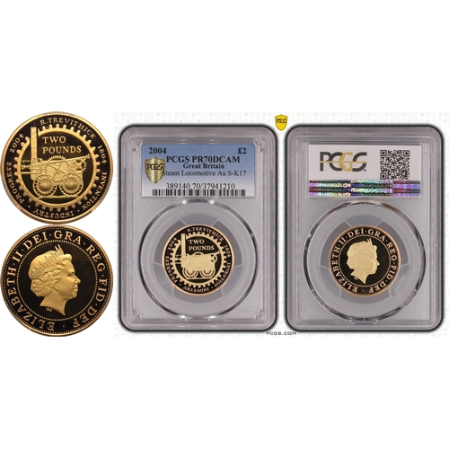 114 - UNITED KINGDOM. Elizabeth II, 1952-2022. Gold 2 pounds, 2004. Royal Mint. Proof. Struck to commemora... 