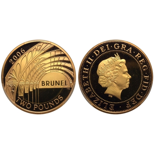 117 - UNITED KINGDOM. Elizabeth II, 1952-2022. Gold 2 pounds, 2006. Royal Mint. Proof. Celebrating the 200... 