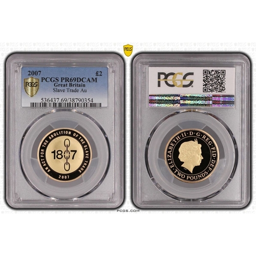 120 - UNITED KINGDOM. Elizabeth II, 1952-2022. Gold 2 pounds, 2007. Royal Mint. Proof. Commemorating the 2... 