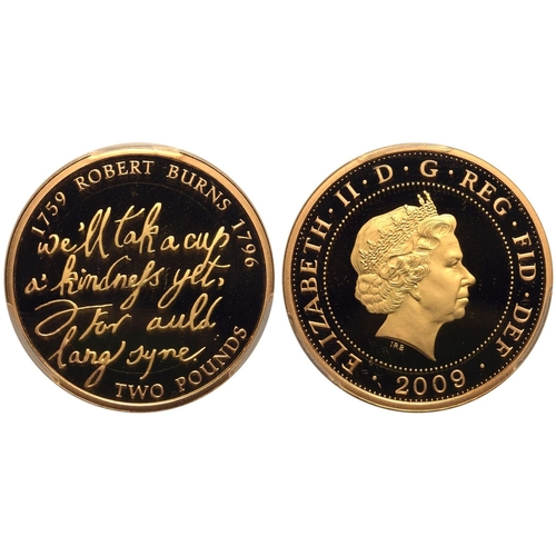 122 - UNITED KINGDOM. Elizabeth II, 1952-2022. Gold 2 pounds, 2009. Royal Mint. Proof. Commemorating the 2... 