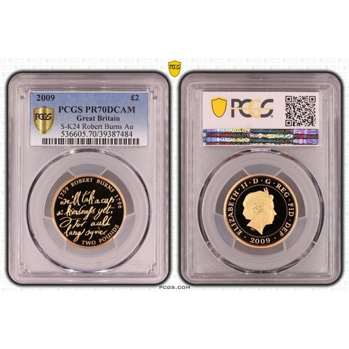 122 - UNITED KINGDOM. Elizabeth II, 1952-2022. Gold 2 pounds, 2009. Royal Mint. Proof. Commemorating the 2... 