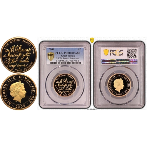 122 - UNITED KINGDOM. Elizabeth II, 1952-2022. Gold 2 pounds, 2009. Royal Mint. Proof. Commemorating the 2... 