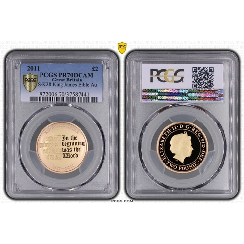 125 - UNITED KINGDOM. Elizabeth II, 1952-2022. Gold 2 pounds, 2011. Royal Mint. Proof. Commemorating the 4... 