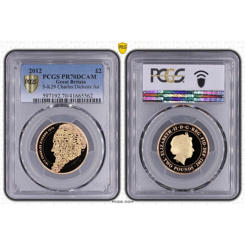 127 - UNITED KINGDOM. Elizabeth II, 1952-2022. Gold 2 Pounds, 2012. Royal Mint. Proof. Commemorating the 2... 