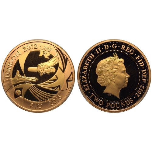 128 - UNITED KINGDOM. Elizabeth II, 1952-2022. Gold 2 pounds, 2012. Royal Mint. Proof. Commemorating the L... 