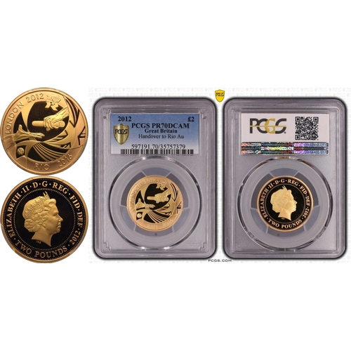 128 - UNITED KINGDOM. Elizabeth II, 1952-2022. Gold 2 pounds, 2012. Royal Mint. Proof. Commemorating the L... 