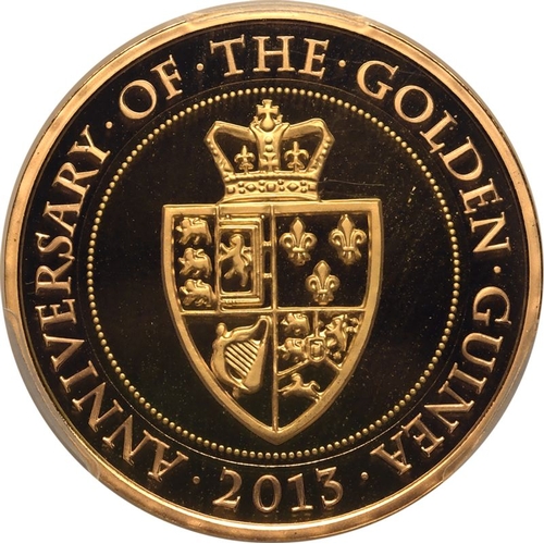 129 - UNITED KINGDOM. Elizabeth II, 1952-2022. Gold 2 pounds, 2013. Royal Mint. Proof. Commemorating the 3... 