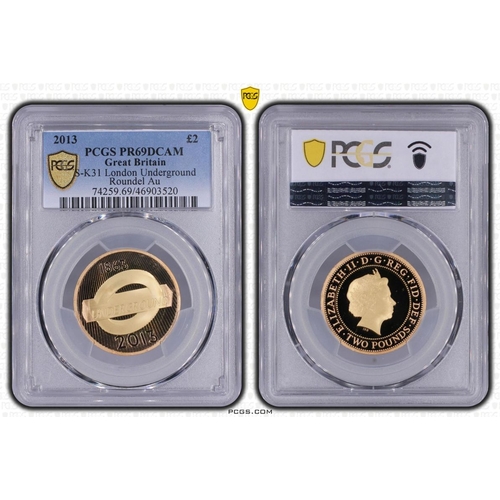 131 - UNITED KINGDOM. Elizabeth II, 1952-2022. Gold 2 pounds, 2013. Royal Mint. Proof. Commemorating the 1... 