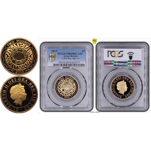 132 - UNITED KINGDOM. Elizabeth II, 1952-2022. Gold 2 pounds, 2013. Royal Mint. Proof. The "Technolog... 