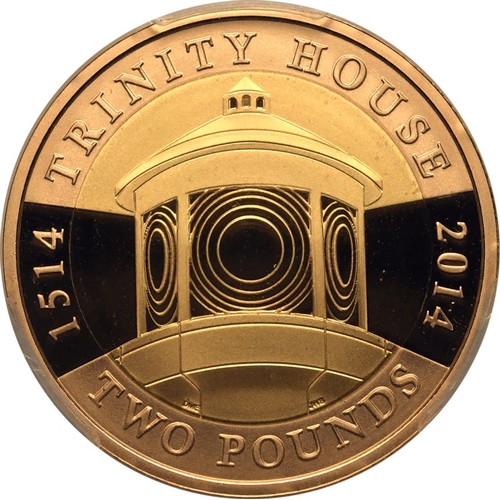 133 - UNITED KINGDOM. Elizabeth II, 1952-2022. Gold 2 Pounds, 2014. Royal Mint. Proof. Commemorating the 5... 