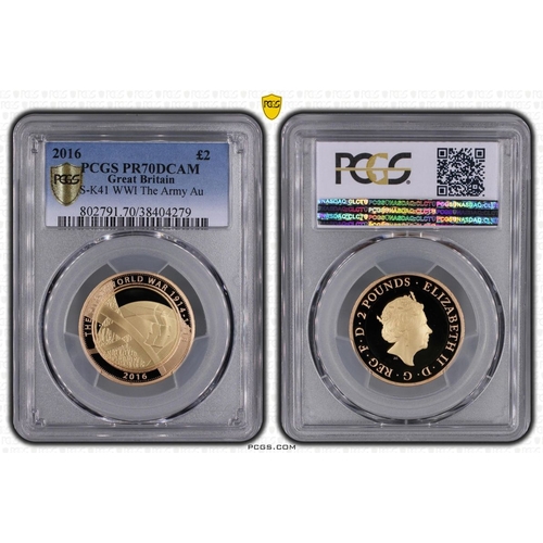 138 - UNITED KINGDOM. Elizabeth II, 1952-2022. Gold 2 Pounds, 2016. Royal Mint. Proof. Commemorating the 1... 