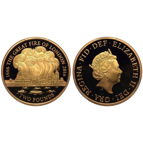 139 - UNITED KINGDOM. Elizabeth II, 1952-2022. Gold 2 Pounds, 2016. Royal Mint. Proof. Commemorating 350 y... 