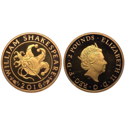 140 - UNITED KINGDOM. Elizabeth II, 1952-2022. Gold 2 Pounds, 2016. Royal Mint. Proof. Commemorating the 4... 