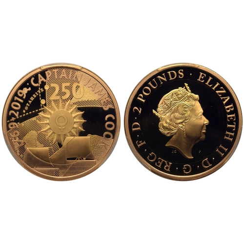 148 - UNITED KINGDOM. Elizabeth II, 1952-2022. Gold 2 pounds, 2019. Royal Mint. Proof. The second coin in ... 