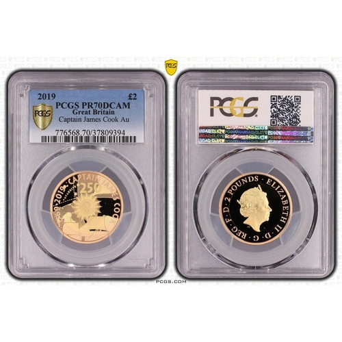 148 - UNITED KINGDOM. Elizabeth II, 1952-2022. Gold 2 pounds, 2019. Royal Mint. Proof. The second coin in ... 