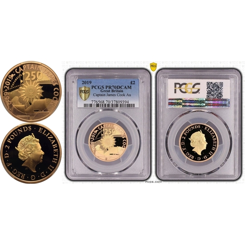 148 - UNITED KINGDOM. Elizabeth II, 1952-2022. Gold 2 pounds, 2019. Royal Mint. Proof. The second coin in ... 