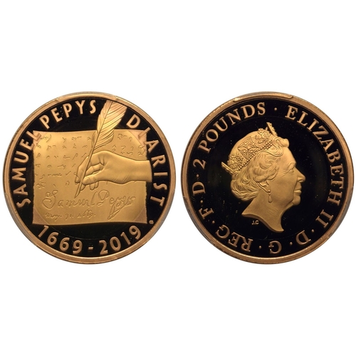 150 - UNITED KINGDOM. Elizabeth II, 1952-2022. Gold 2 Pounds, 2019. Royal Mint. Proof. Commemorating 350 y... 