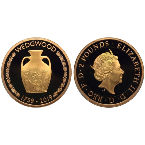151 - UNITED KINGDOM. Elizabeth II, 1952-2022. Gold 2 Pounds, 2019. Royal Mint. Proof. Commemorating the 2... 