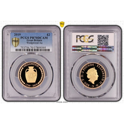 151 - UNITED KINGDOM. Elizabeth II, 1952-2022. Gold 2 Pounds, 2019. Royal Mint. Proof. Commemorating the 2... 