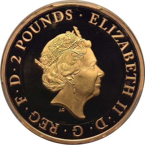 152 - UNITED KINGDOM. Elizabeth II, 1952-2022. Gold 2 Pounds, 2020. Royal Mint. Proof. Commemorating 100 y... 