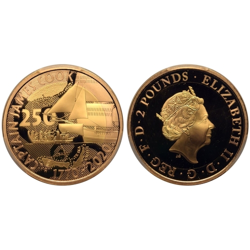 153 - UNITED KINGDOM. Elizabeth II, 1952-2022. Gold 2 Pounds, 2020. Royal Mint. Proof. The third and final... 