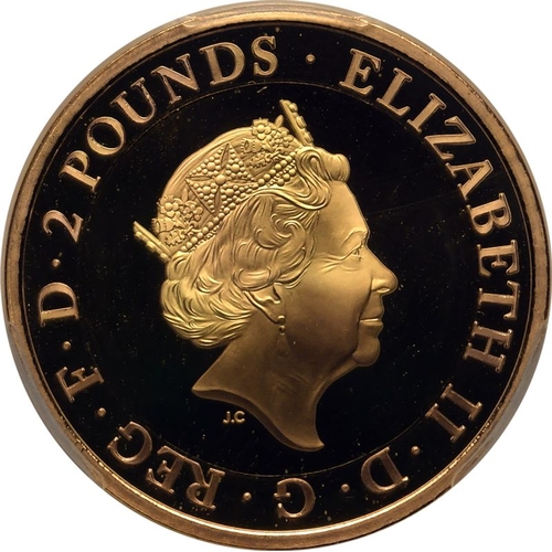 153 - UNITED KINGDOM. Elizabeth II, 1952-2022. Gold 2 Pounds, 2020. Royal Mint. Proof. The third and final... 