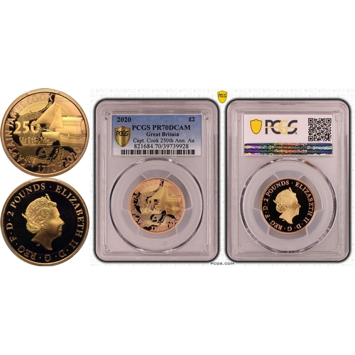 153 - UNITED KINGDOM. Elizabeth II, 1952-2022. Gold 2 Pounds, 2020. Royal Mint. Proof. The third and final... 