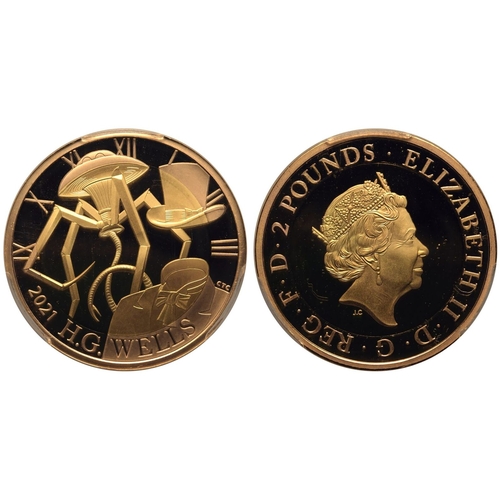156 - UNITED KINGDOM. Elizabeth II, 1952-2022. Gold 2 pounds, 2021. Royal Mint. Proof. Celebrating the lif... 