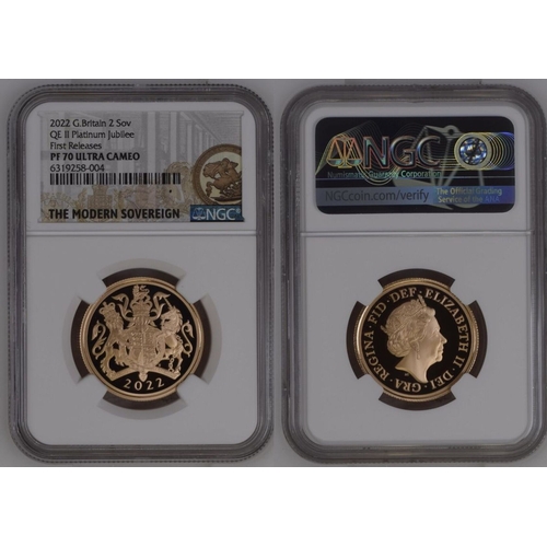 158 - UNITED KINGDOM. Elizabeth II, 1952-2022. Gold 2 Pounds (Double Sovereign), 2022. Royal Mint. Proof. ... 