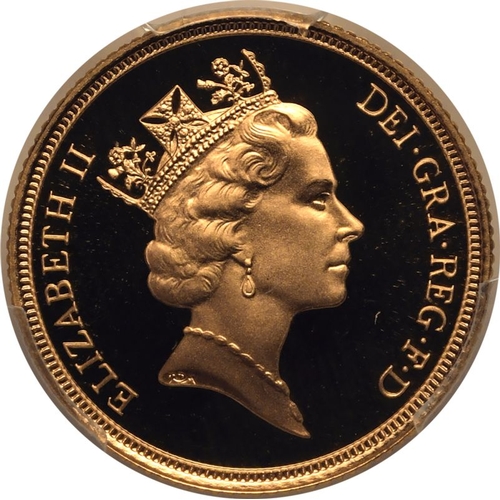 170 - UNITED KINGDOM. Elizabeth II, 1952-2022. Gold Sovereign, 1992. Royal Mint. Proof. Third crowned head... 