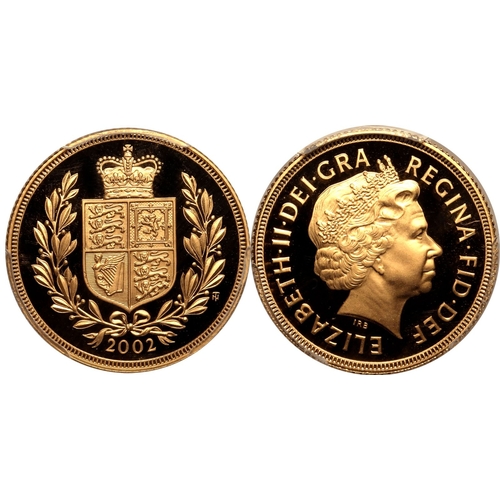 171 - UNITED KINGDOM. Elizabeth II, 1952-2022. Gold sovereign, 2002. Royal Mint. Proof. Commemorating the ... 