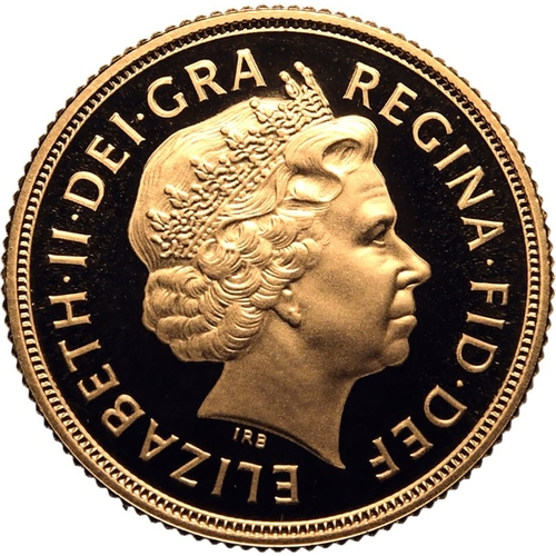 172 - UNITED KINGDOM. Elizabeth II, 1952-2022. Gold Sovereign, 2004. Royal Mint. Proof. Fourth crowned hea... 