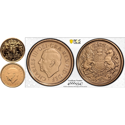 176 - UNITED KINGDOM. Charles III, 2022-. Gold Half-Sovereign, 2022. Royal Mint. Issued as the first sover... 