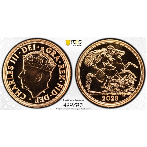 177 - UNITED KINGDOM. Charles III, 2022-. Gold Half-Sovereign, 2023. Royal Mint. To celebrate the Coronati... 