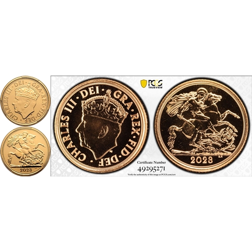 177 - UNITED KINGDOM. Charles III, 2022-. Gold Half-Sovereign, 2023. Royal Mint. To celebrate the Coronati... 