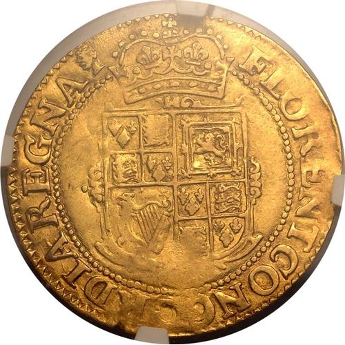 179 - ENGLAND. Charles I, 1625-49. Gold Unite, ND (1626-27). Tower Mint. Head 96. Second crowned bust of K... 